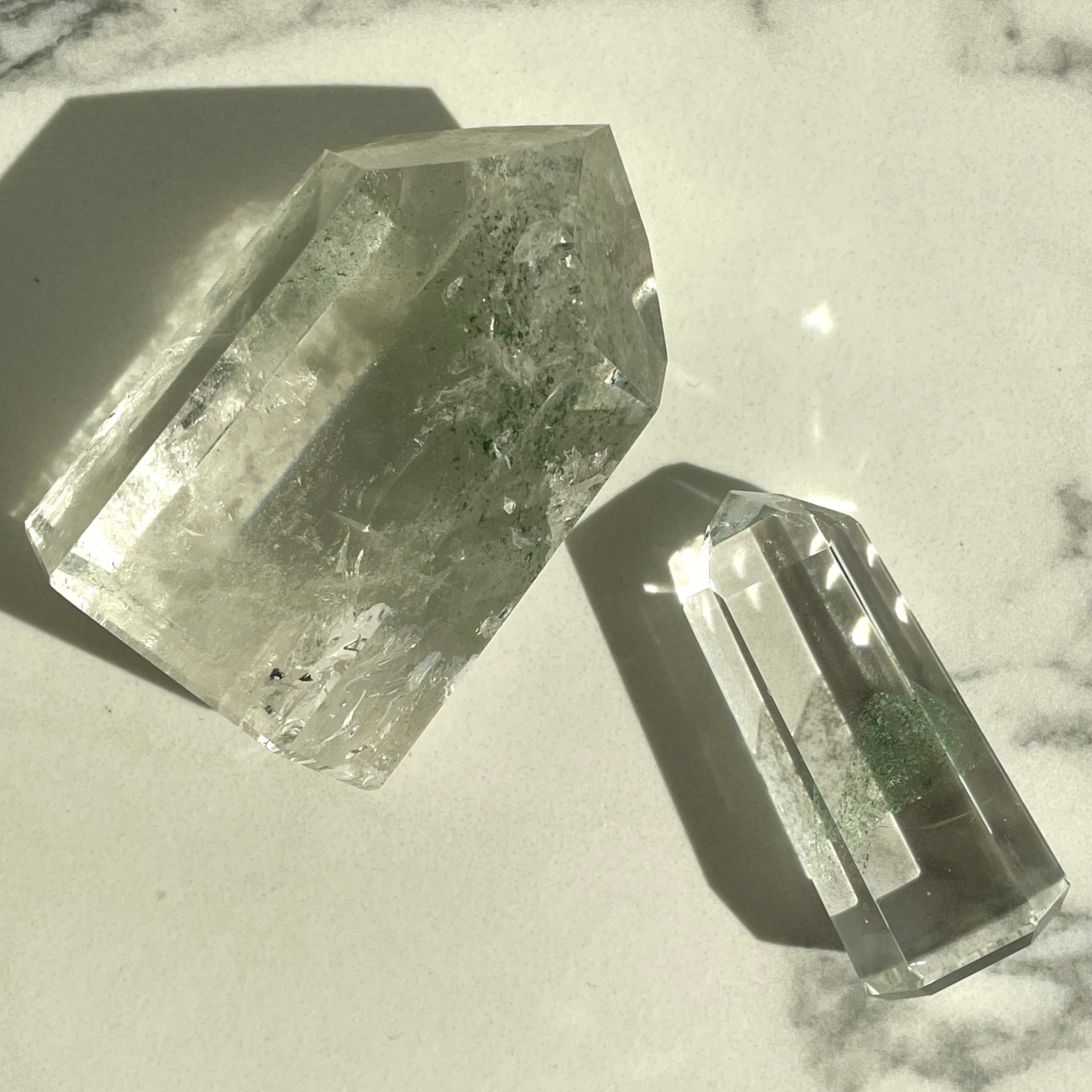 Tourmalinated Quartz Generator Pair - H Tourmalinated Quartz Generator Pair - H